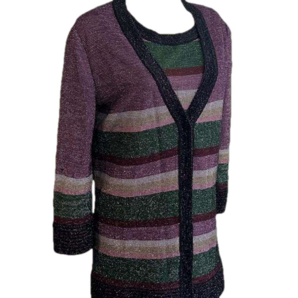 Missoni lurex Cardigan Sweater Set SZ 8